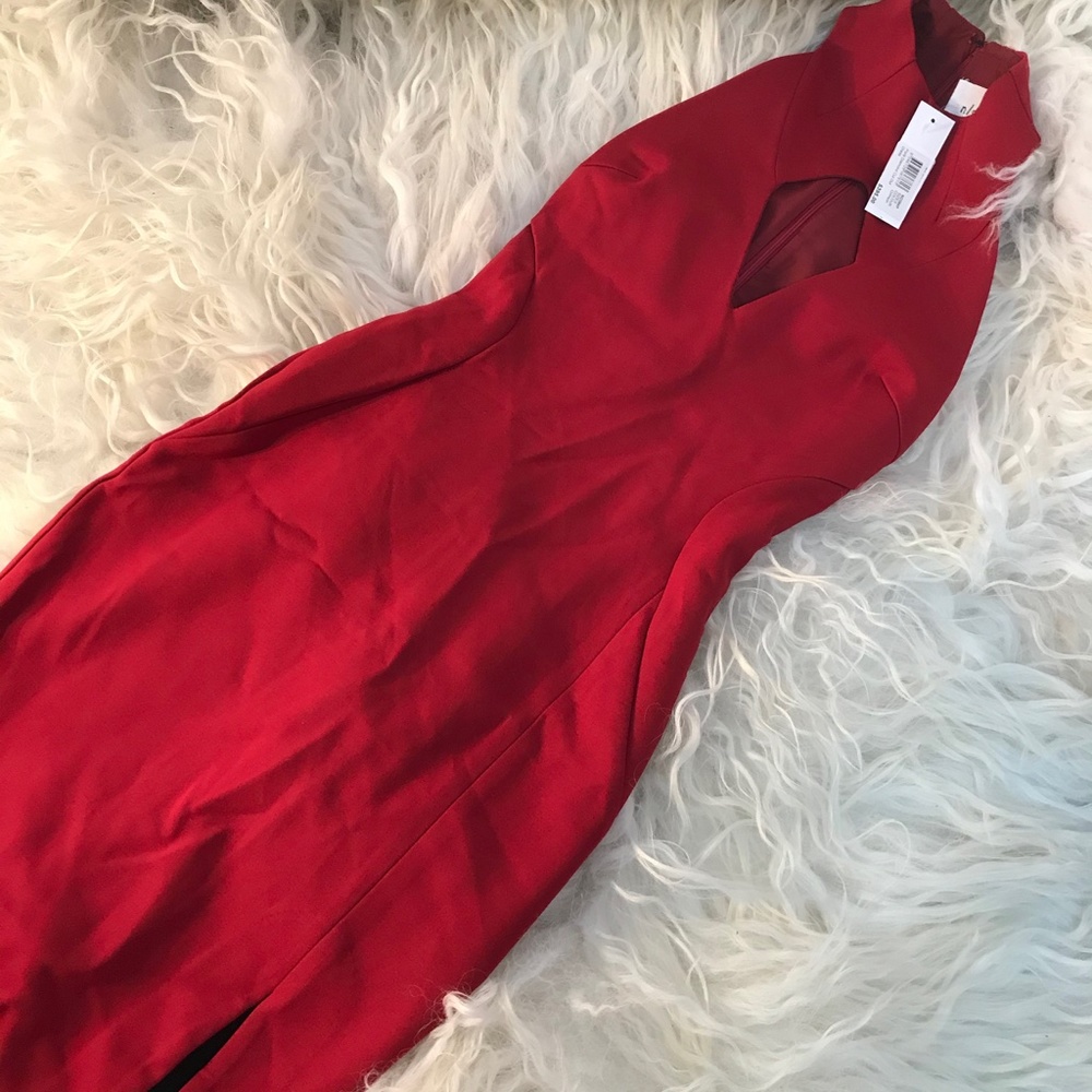 N Nicholas Womens Cut Out High Neck Bodycon Dress - Picture 2 of 6